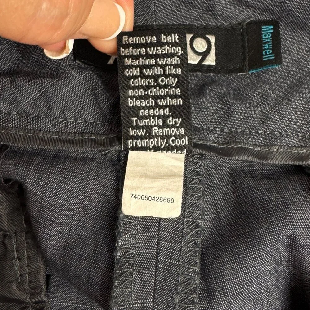Apt. 9 Maxwell Chambray Blue Cropped Dress Slacks Pants Women's Size 16 EUC